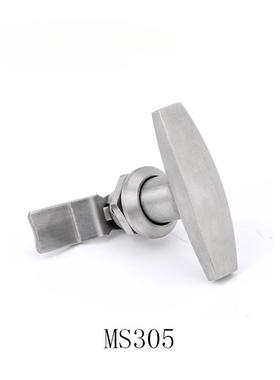 MSS电324不锈钢T型执锁转舌锁圆柱锁工业机械柜锁MS305控制箱机手