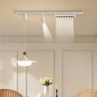 餐厅轨吊道灯205新款 中古60风飞2餐碟喇叭可移动桌吧台灯 复古法式