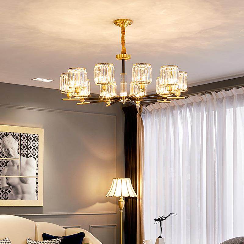 新款灯全水晶灯轻奢客厅吊卧室餐厅灯大气现家用代简约套餐灯9784,家装灯饰光源,智能吊灯,淘宝优惠券,粉丝福利购,淘宝优惠卷