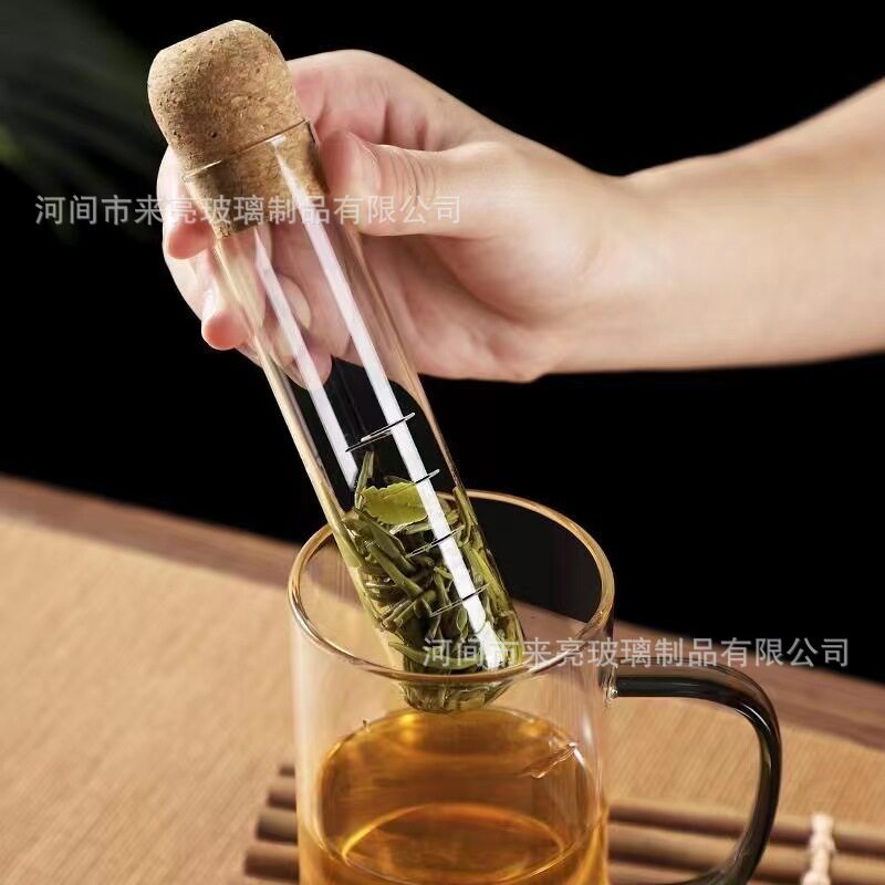 耐高温玻璃试管茶滤器懒人泡茶图片