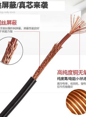 电源线人线缆云RVVP1*0友牌RV7VP屏蔽线0.5民平方1芯信号线