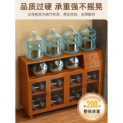 餐边柜纳靠墙置一体储物柜物架2025新款中古橱家用厨房客GAH厅柜