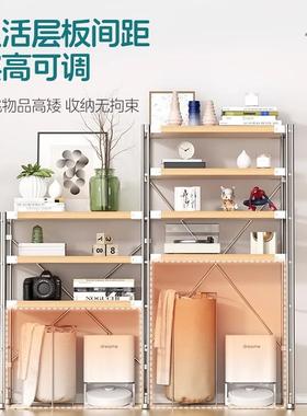 日台VFH式置物架多层落客厅阳简约中储物古架书架厨房微波炉收地
