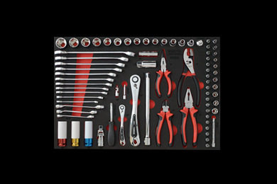 76件套筒扳手钳子工具组套