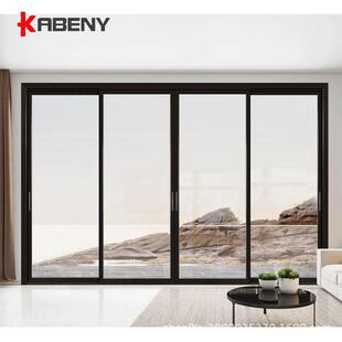 超大重型推拉门防阳台智能268铝合金电动提升低轨水高台风lowe玻-