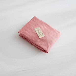 家纺水洗棉单人双人床笠单件简约纯色床单床罩单品1.8F^