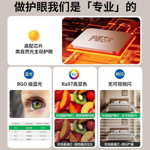观园大卧室中吸顶灯中古胡桃木现代简约书62403房房间全光谱山灯