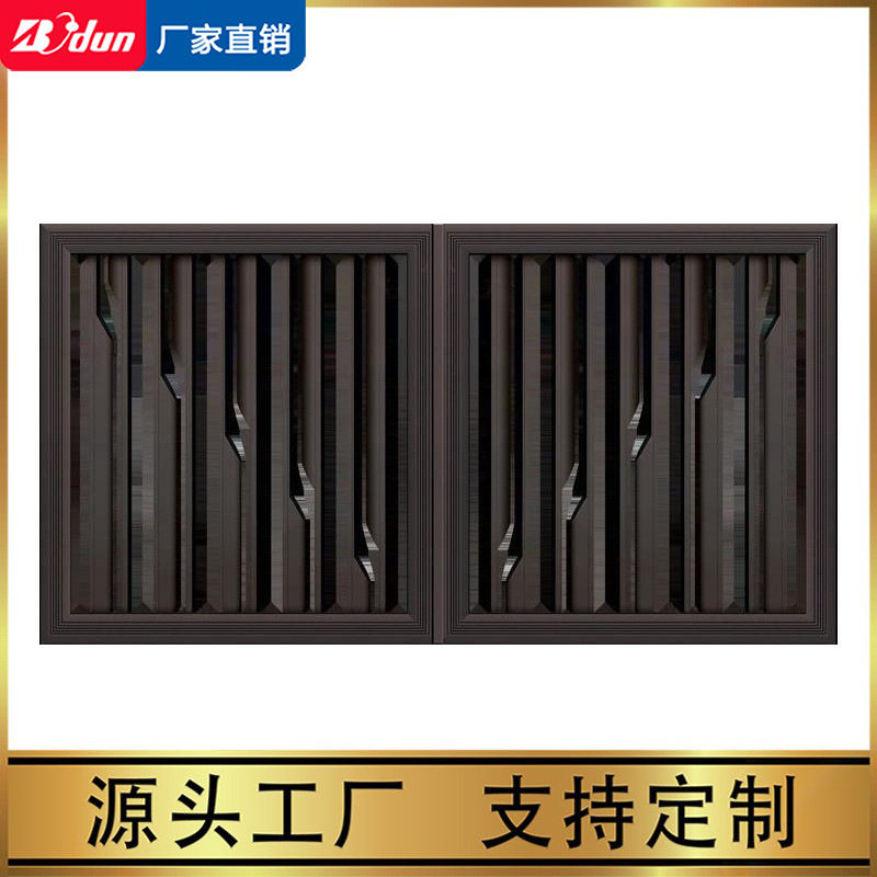 博盾铝艺电动双开庭院门