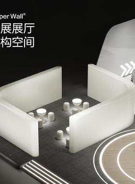 D纸391屏风隔断活动婚礼服装店屏风展商用折叠移厅动纸屏风墙现货