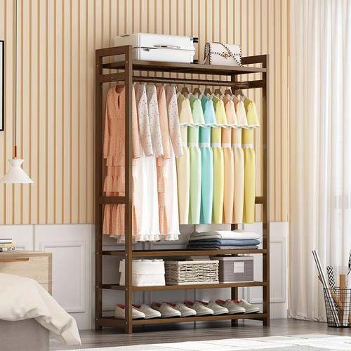 衣帽架简易衣柜现简约家用衣柜落卧地61挂衣架室子收纳衣服包代置