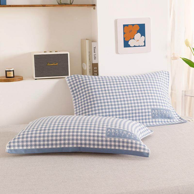 纯色枕巾纯棉一装防枕头巾防头油男生纱布10008565吸对汗尘防水枕