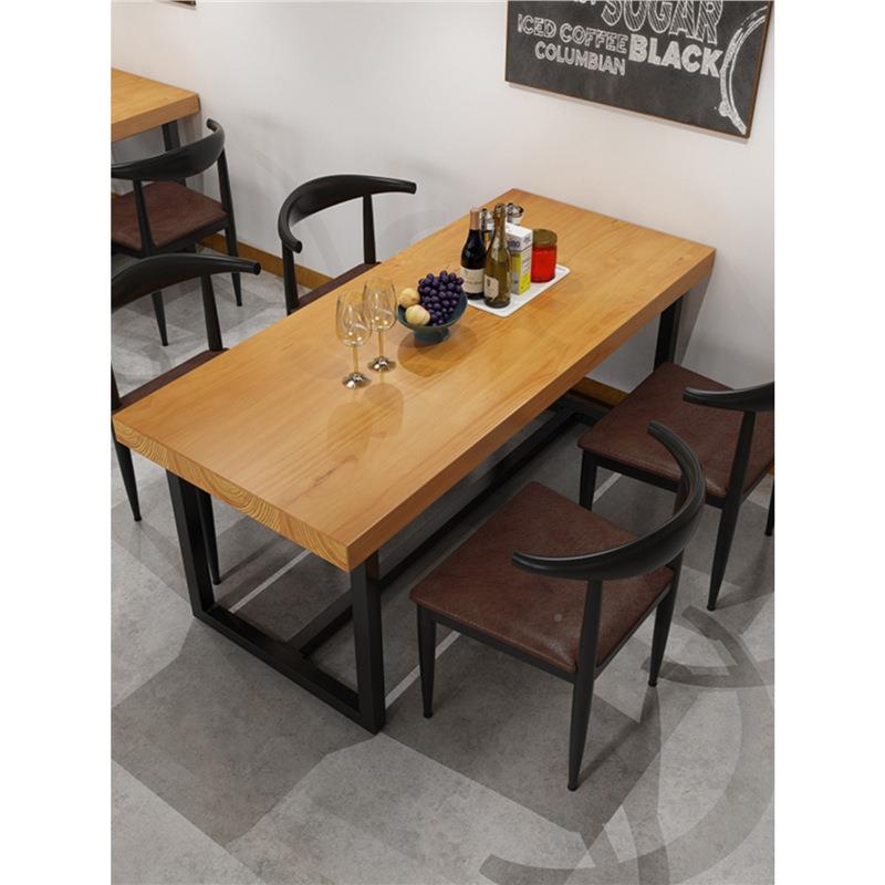 烧烤店k001实木桌子长饭方形商酒店椅餐厅餐桌组合用食堂员工吃桌