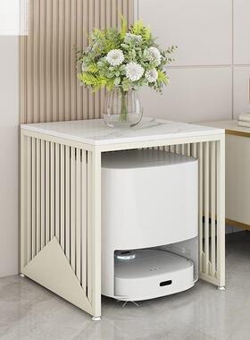 用多轻奢DJP岩板小桌站子扫地机器人置物架简约现代基沙发柜边几