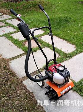 汽微耕机UYZ新款农多功能小型用除草翻土开油沟机耕犁地地旋耕机