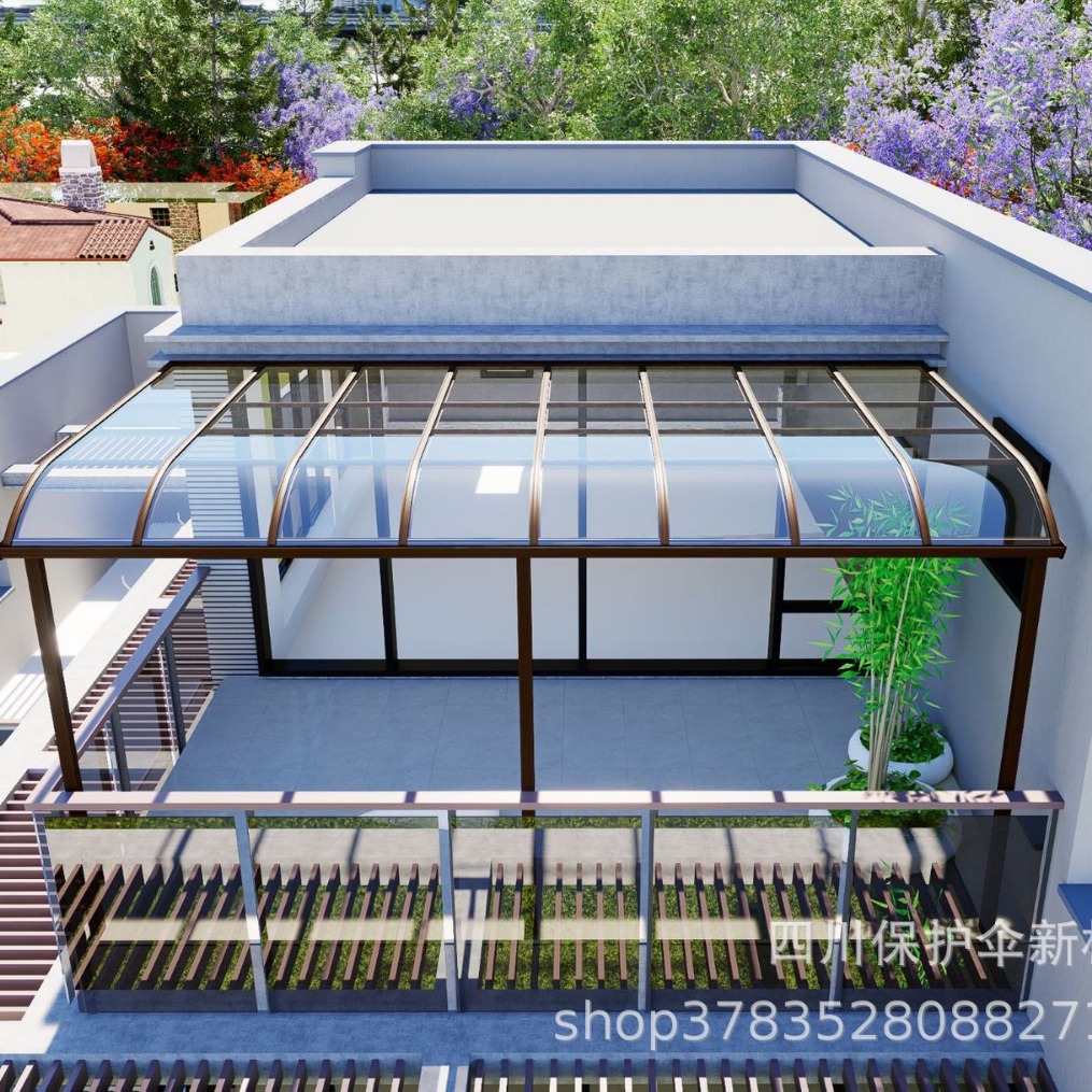 雨棚露台棚屋檐家用户外防雨工厂直销遮阳防风棚防暴雨