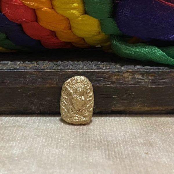 觉囊云登桑布法体灰 灵体擦擦布擦金刚手擦擦 描金彩绘版稀见明金