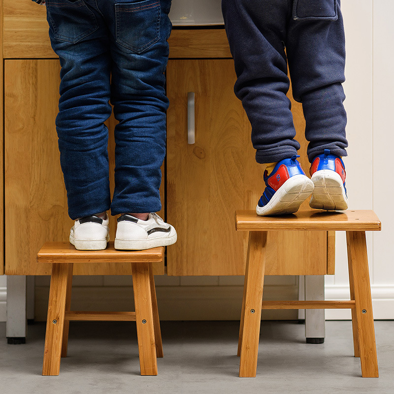 简约竹木马扎小凳子家用户外便携式矮凳客厅浴室儿童板凳折叠凳子
