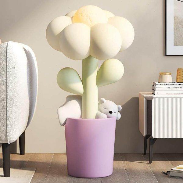 韵灿大型花朵客厅落地摆件乔迁新居礼品电视柜沙发旁灯家居装饰品,家居饰品,落地摆件,淘宝优惠券,粉丝福利购,淘宝优惠卷