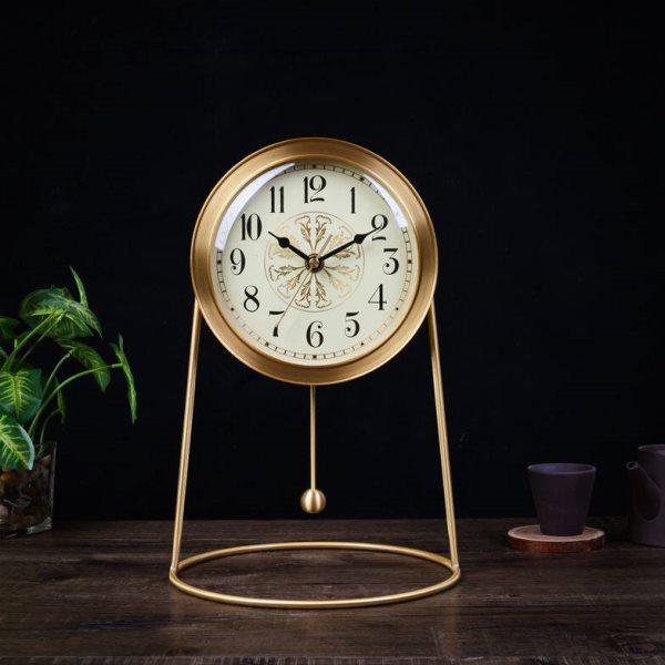 铜钟座钟家用客厅台式钟表高端时尚黄铜静音时钟纯铜现代简约台钟,家居饰品,座钟,淘宝优惠券,粉丝福利购,淘宝优惠卷