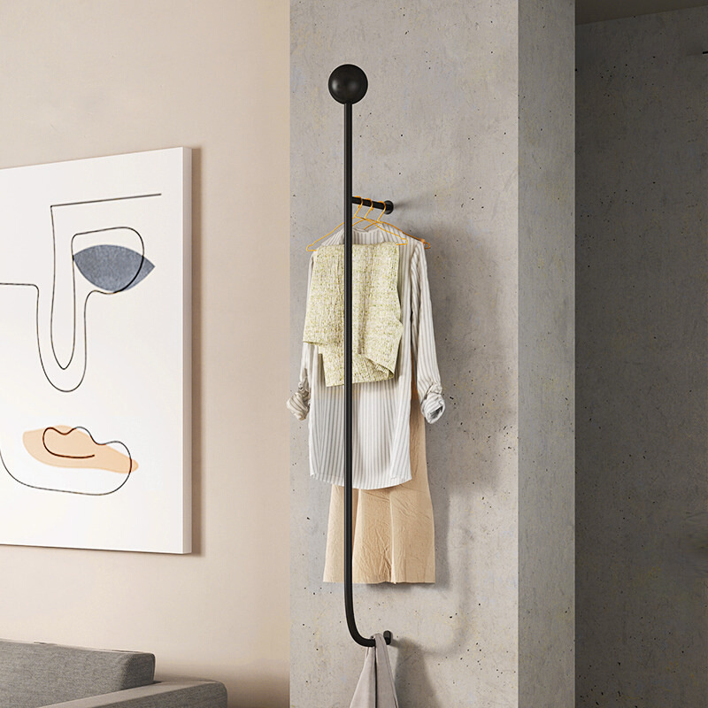 北欧铁艺墙上挂衣架简易卧室挂墙衣帽架酒店民宿墙面入户多功能