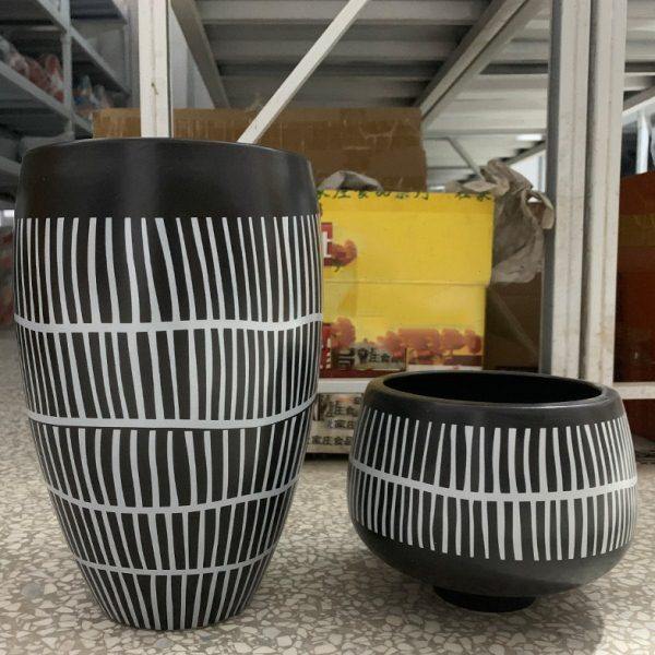 新中式花瓶花盆花艺客厅茶几餐桌插花陶瓷花器样板房售楼处装饰品