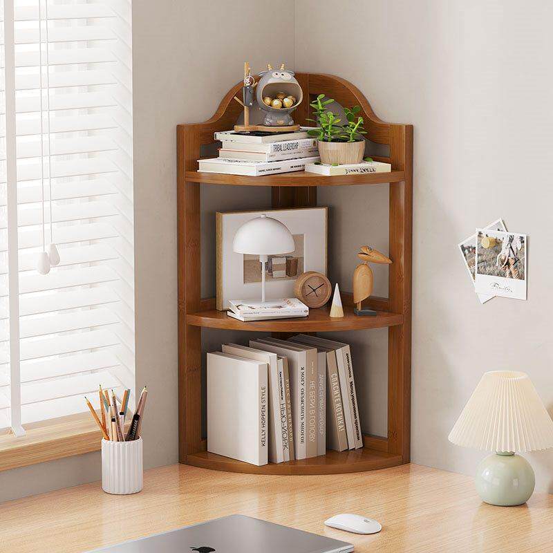 桌面上简易转角置物架书桌子拐角书架儿童办公室工位小型收纳