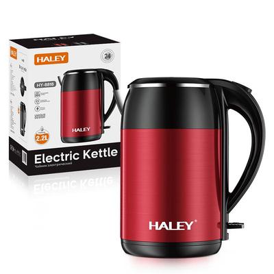 HALEY欧规彩钢电热水壶家用防烫自动断电304不锈钢烧水壶