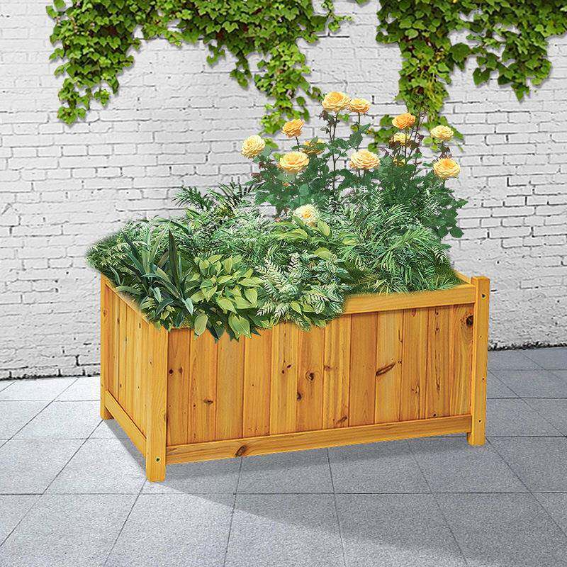 户外实木花箱防腐木绿植种植箱室外培育箱阳台花槽花卉花盆