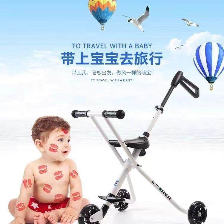 儿童遛娃神器3/5轮手推车轻便一键折叠外车旅游带娃出门1-5岁图片