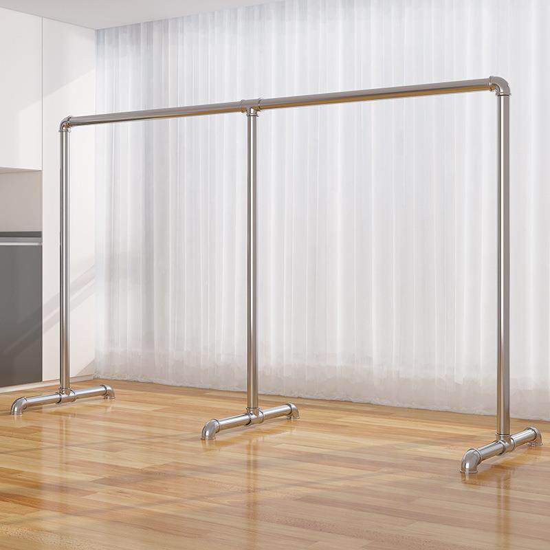 钢管晾衣架落地台卧室挂衣架不锈钢镀锌易家用凉挂晒被晾衣杆
