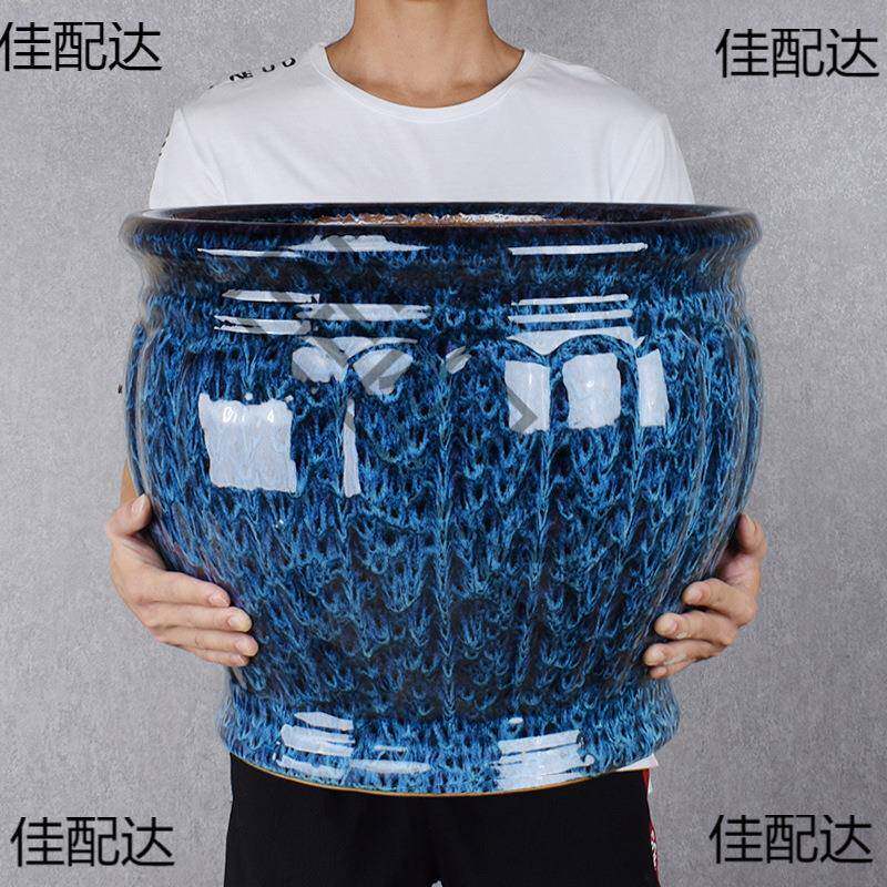 发财树花盆陶瓷创意大号特大号种树个性客厅落地大口径花缸高