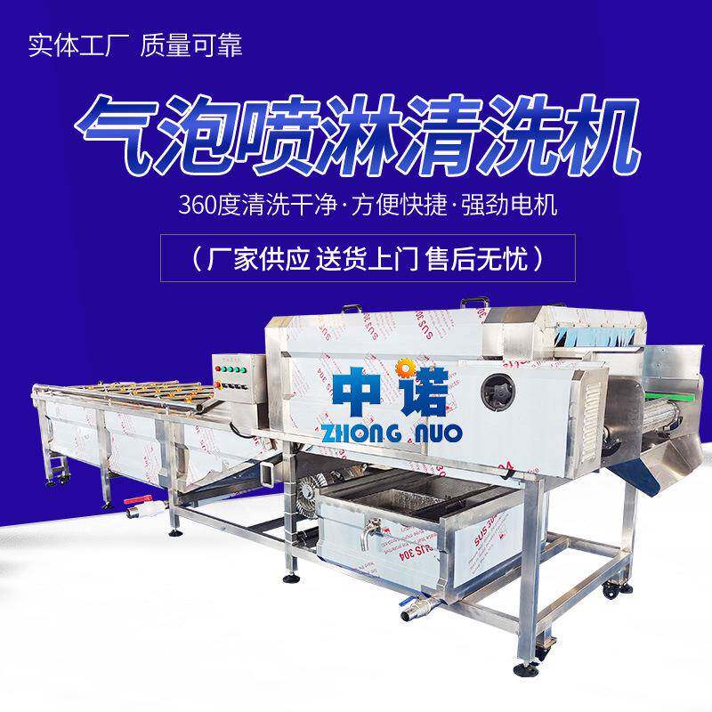 工业全自动苦菊清洗机不锈钢蔬菜去农残设备商用黄豆芽气泡清洗
