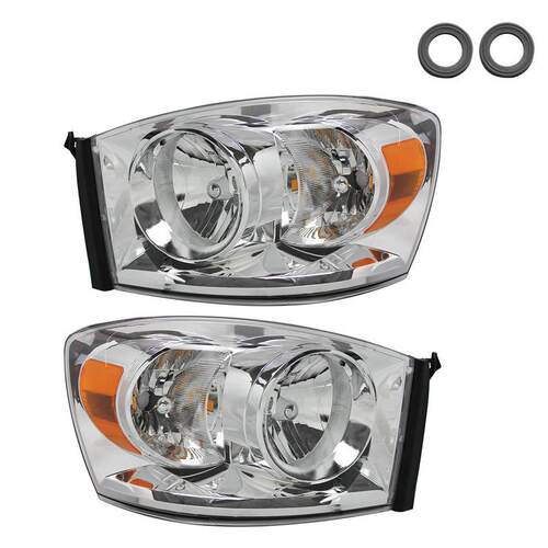 适用于道奇公羊06-09DodgeRam150025003500大灯白底前照灯