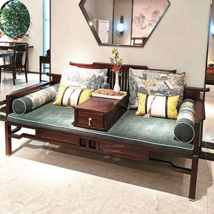 新中式罗汉床沙发全实木禅意客厅茶室双人沙发酒店样板房家具定制