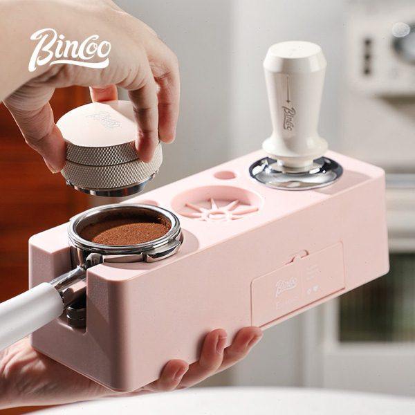 bincoo布粉器咖啡压粉器底座三件套咖啡机配件压粉锤手柄器具收纳