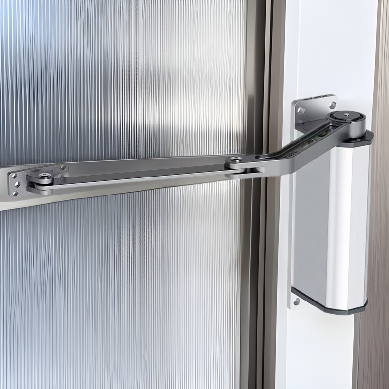 电动闭门器侧装自动开门机曲臂开门器八字大门90度对开平开门电机