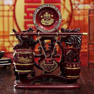 结婚婚庆用品女方嫁妆聚宝盆同心锁称心如意子孙桶三件套装