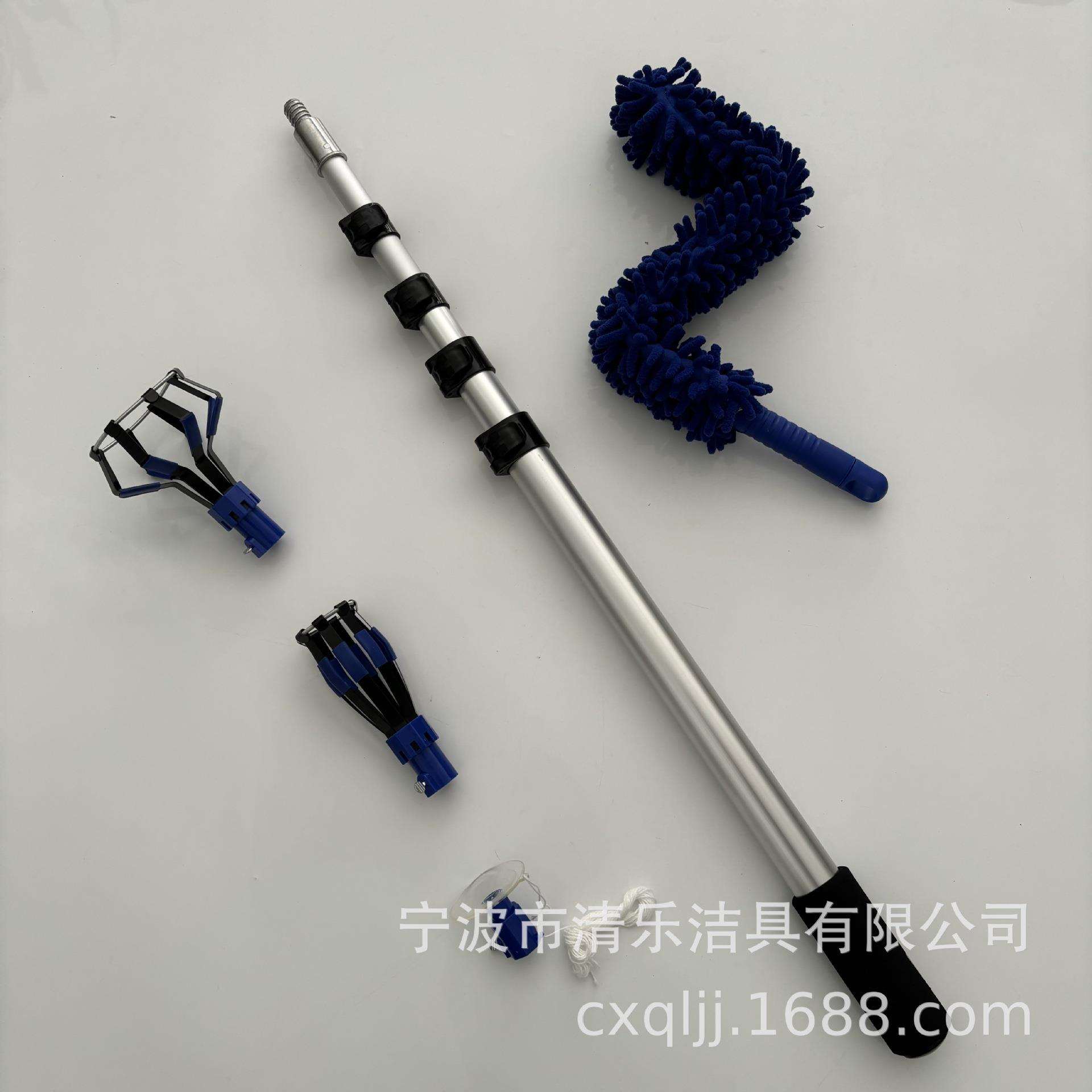 通用加长伸缩铝杆高空换灯泡神器吸盘取灯器吊扇除尘掸组合