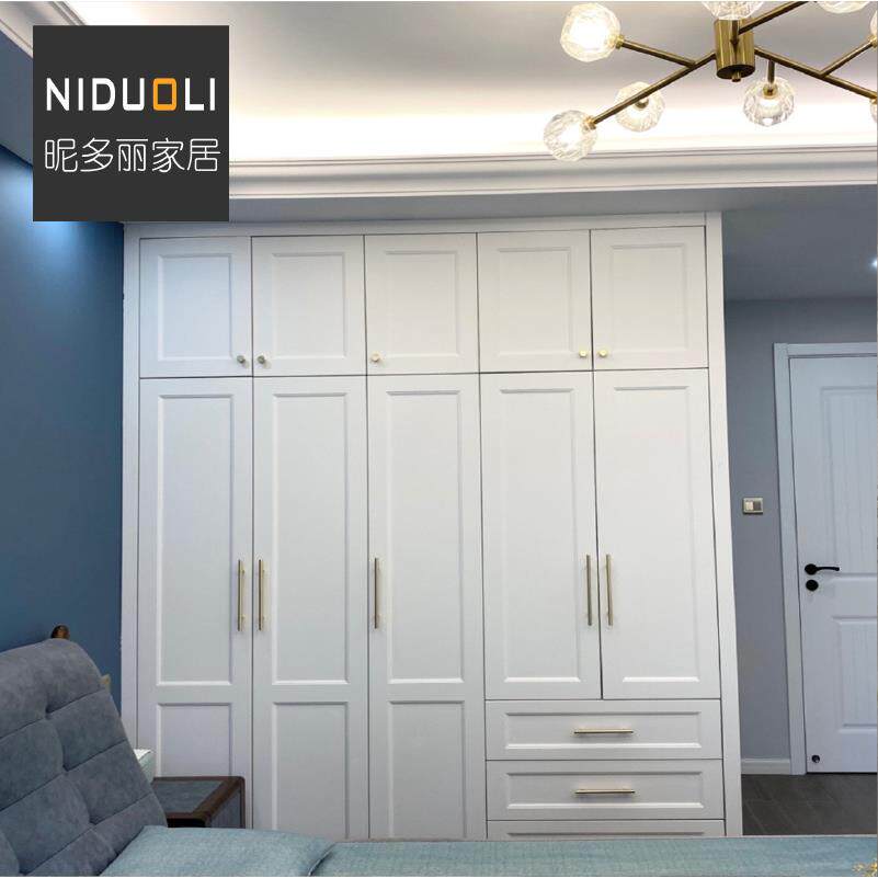 整体衣柜定制现代模压衣橱北欧欧式平开门卧室衣帽间衣柜定制