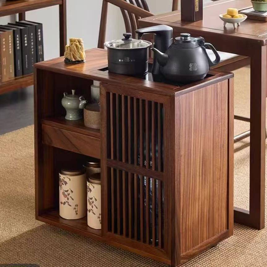 湛卢茶具直批各种花梨木电磁炉组合实木茶盘抽屉式储水茶具