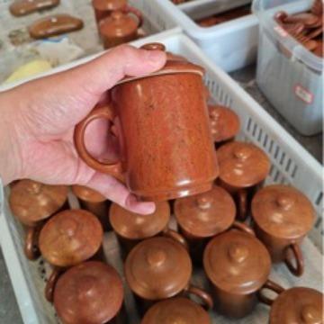 供应砭石杯子弱碱性水质杯子带盖茶杯办公室养生泗滨砭石杯子
