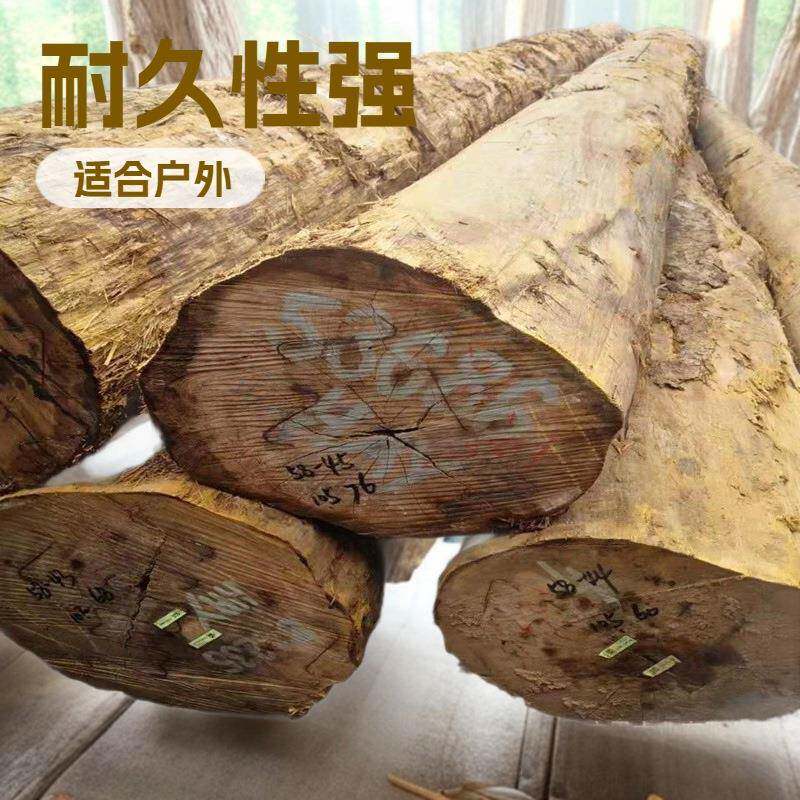 现货黄硬木原木黄檀木黄胆木户外硬木木头垫木古建筑地板木料