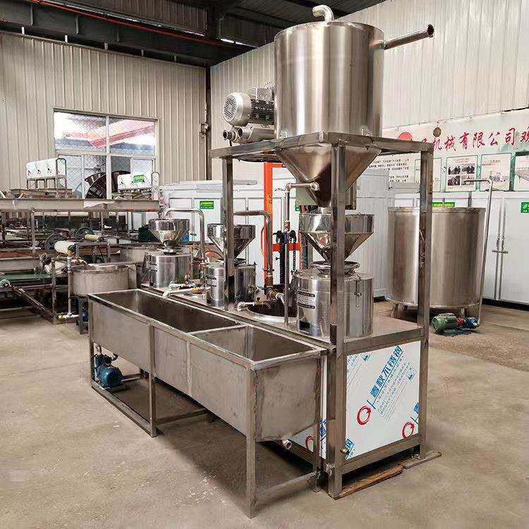 大型全自动豆腐机器家用小型做豆腐设备盛合双联磨三连磨豆制