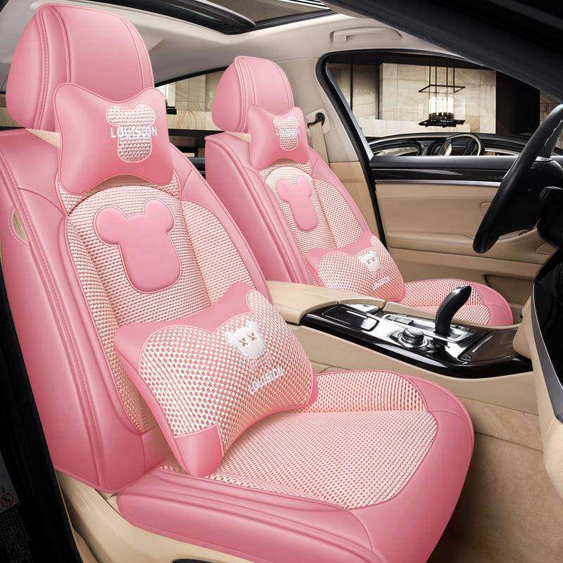 汽车坐垫四季通用卡通冰丝座套全包围五座可爱女新年红皮座垫座椅,机械设备,其他机械设备,淘宝优惠券,粉丝福利购,淘宝优惠卷