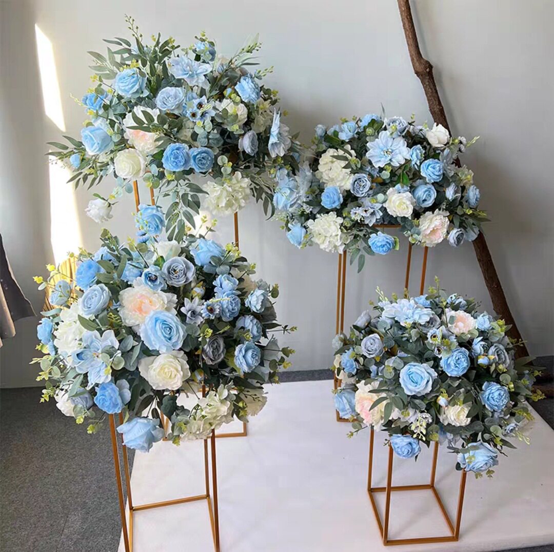 仿真复古花艺几何架子套装路引花球舞台背景t台香槟布置装饰道具