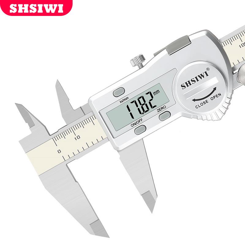 上海思显HAM防水数显游标尺0-1卡50mm0.01数游标卡尺防为水卡尺