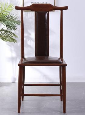 仿木包铁艺实中国风靠背官帽椅家用酒主题OBF餐厅软店新中式椅子