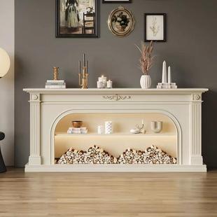 美玄关壁炉炉柜式 饰柜式 客厅仿真欧火壁炉348电视柜 实木壁装 法式