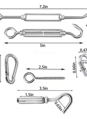 配不锈花篮羊眼圈356管铝压接套卡头吊耳套管弹簧扣件94钢PCS