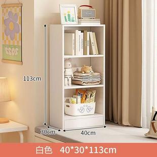 E0网红书架落地储物简柜阳热台级学ZCU生易窗柜收纳多层防尘销品
